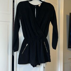 Black long sleeve romper
